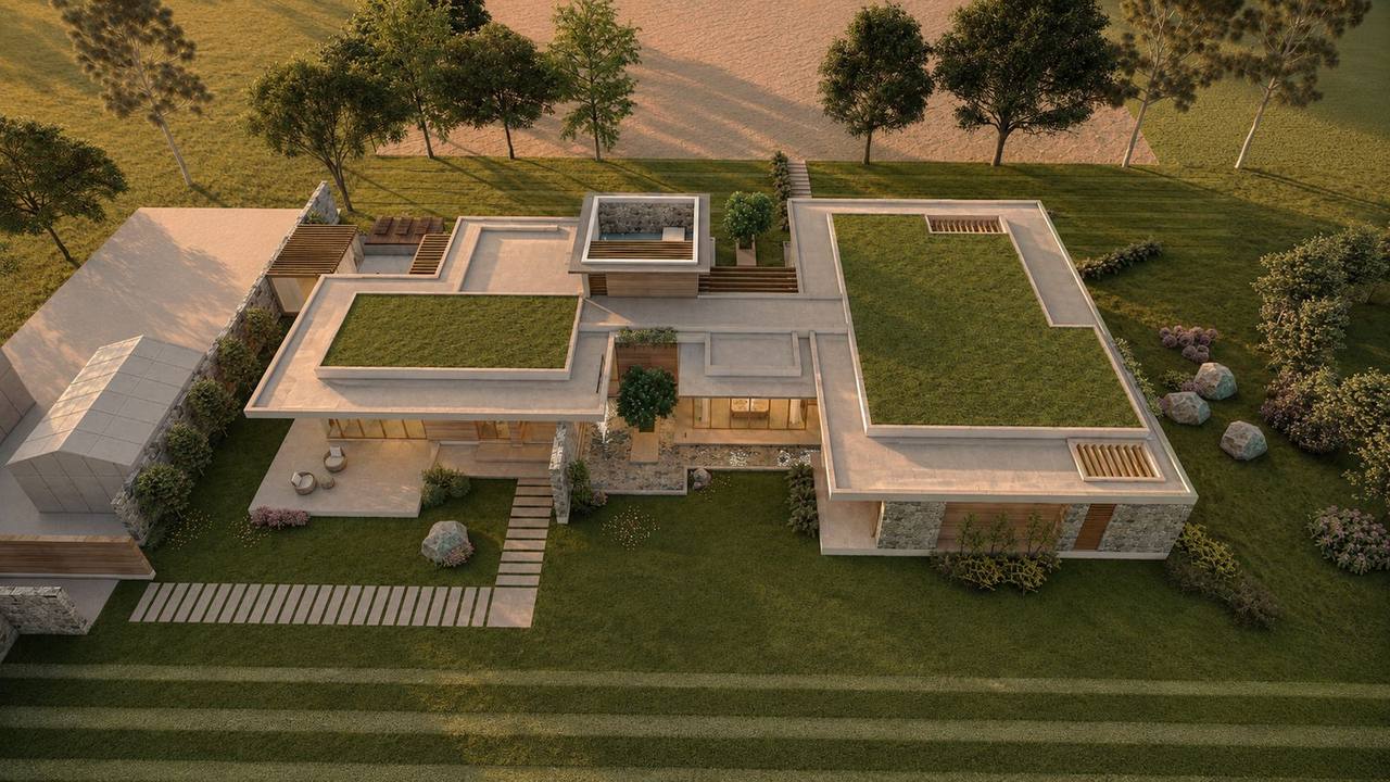 Northern courtyard view, Jal Aangan, Mohali